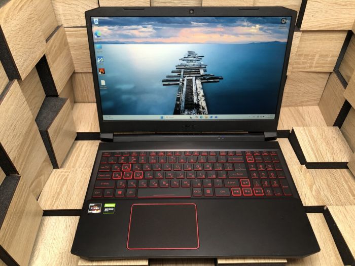 Ігровий ноутбук Б-клас Acer Nitro 5 AN515-44 / 15.6" (1920x1080) IPS / AMD Ryzen 5 4600H (6 (12) ядер по 3.0 - 4.0 GHz) / 16 GB DDR4 / 256 GB SSD M.2 / nVidia GeForce GTX 1650, 4 GB GDDR5, 128-bit / WebCam б/в - зображення 2