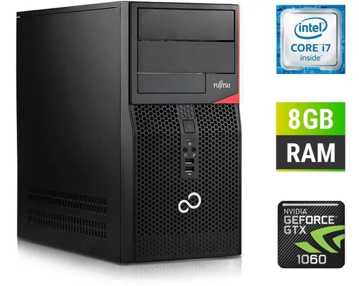 Ігровий ПК Fujitsu Tower / Intel Core i7-6700 (4 (8) ядра по 3.4 - 4.0 GHz) / 8 GB DDR4 / 500 GB SSD / nVidia GeForce GTX 1060, 6 GB GDDR5, 192-bit б/в - зображення 1