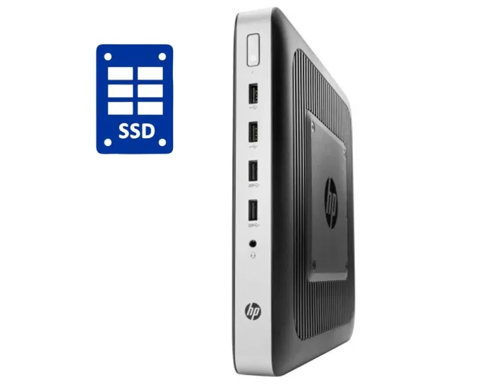 Неттоп Б-клас HP t630 Thin Client USFF / AMD G-Series GX-420GI (4 ядра по 2.0 - 2.2 GHz) / 4 GB DDR4 / 16 GB SSD / AMD Radeon R7E / Win 10 б/в - зображення 1