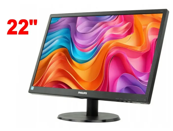 Монітор Б-клас Philips 223V5L / 22" (1920x1080) TN / 1x VGA / VESA 100x100 / Кабелі в комплекті б/в - зображення 1