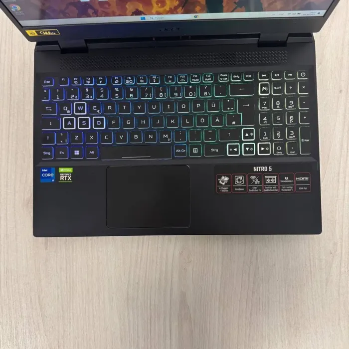 Ігровий ноутбук Б-класу Acer Nitro 5 AN515-58 / 15.6" (1920x1080) IPS / Intel Core i7-12700H (14 (20) ядер по 3,5 - 4,7 ГГц) / 16 ГБ DDR4 / 1000 ГБ SSD NVMe / nVidia GeForce RTX 3060, 6 ГБ GDDR6, 192-bit / WebCam б/в - зображення 7