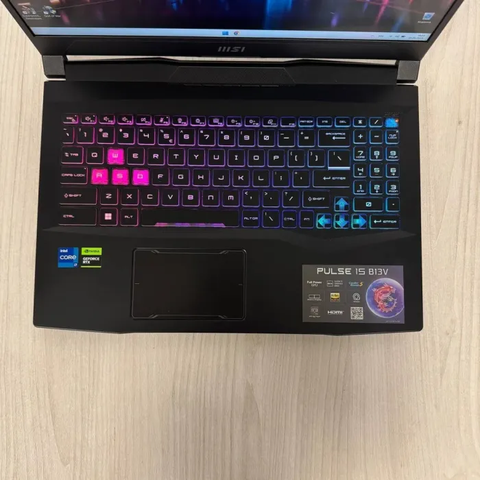 Ігровий ноутбук Б-клас MSI Pulse 15 B13VGK / 15.6" (1920x1080) IPS / Intel Core i7-13700H (14 (20) ядер по 2.4 - 5.0 GHz) / 16 GB DDR5 / 512 GB SSD NVMe / nVidia GeForce RTX 4070, 8 GB GDDR6, 128-bit / WebCam б/в - зображення 7
