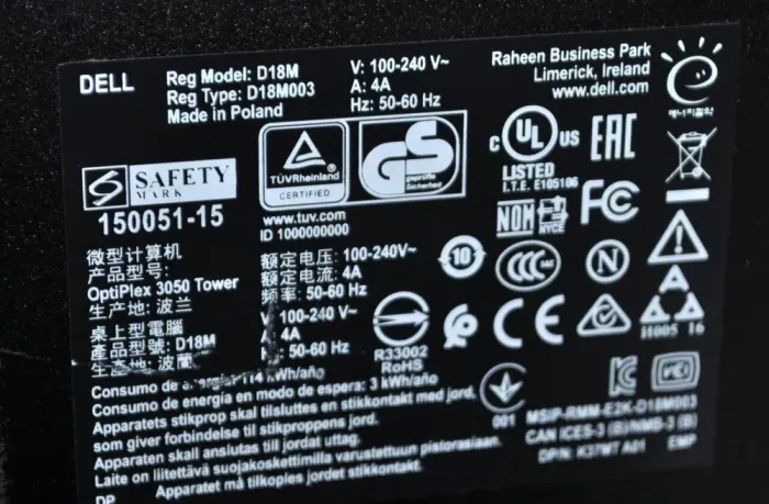 Комп'ютер Dell OptiPlex 3050 Tower / Intel Core i3-6100 (2(4) ядра по 3.7GHz) / 8 GB DDR4 / 240 GB SSD NEW / HD Graphics 630 / HDMI б/в - зображення 6