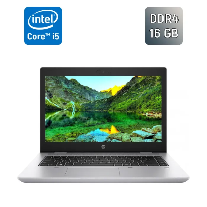 Ноутбук Б-клас HP ProBook 640 G5 / 14" (1920x1080) IPS / Intel Core i5-8265U (4 (8) ядра по 1.6 - 3.9 GHz) / 16 GB DDR4 / 480 GB SSD / Intel UHD Graphics 620 / TouchID / WebCam / Windows 10 б/в - зображення 1