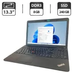 Ноутбук Б-клас Lenovo ThinkPad E540 / 15.6" (1366x768) TN / Intel Core i7-4712MQ (4 (8) ядра по 2.3 - 3.3 GHz) / 8 GB DDR3 / 240 GB SSD / Intel HD Graphics 4600 / WebCam б/в