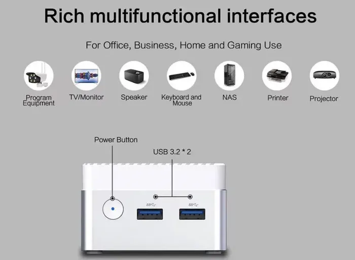 Неттоп Mllse Mini PC G6 (ANB01) USFF / Intel N95 (4 ядра по 3.4 GHz) / 8 GB DDR5 / 256 GB SSD / Intel UHD Graphics / Windows 11 Pro + Блок питания, кабель HDMI - зображення 20