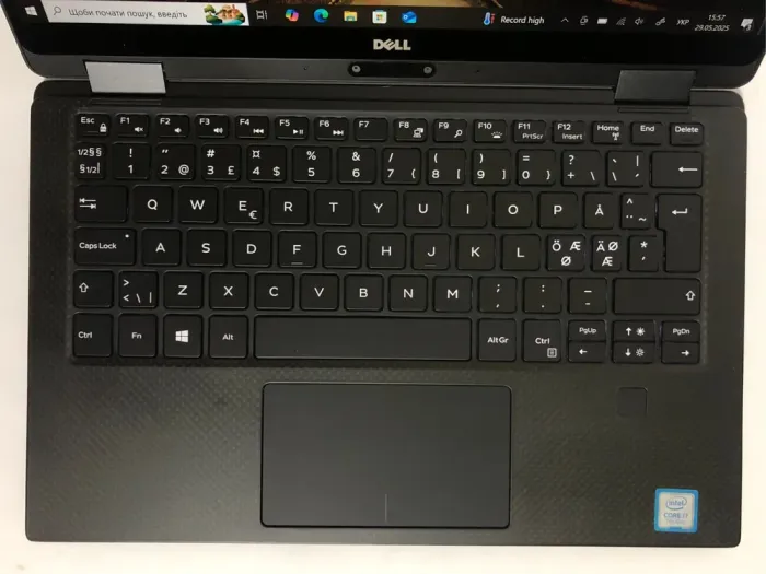 Ультрабук-трансформер Dell XPS 13 9365 / 13.3" (1920x1080) IPS Touch / Intel Core i7-7Y75 (2 (4) ядра по 1.3 - 3.6 GHz) / 16 GB DDR3 / 256 GB SSD / Intel HD Graphics 615 / WebCam / Win 10 Pro б/в - зображення 8