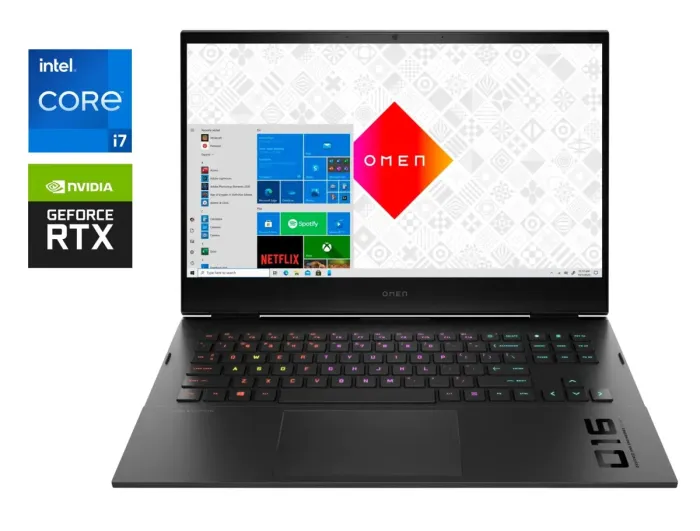 Ігровий ноутбук HP Omen Gaming 16-k0013dx / 16.1" (1920x1080) IPS / Intel Core i7-12700H (14 (20) ядер по 2.3 - 4.7 GHz) / 16 GB DDR4 / 1000 GB SSD / nVidia GeForce RTX 3050 Ti, 4 GB GDDR6, 128-bit / WebCam б/в - зображення 1