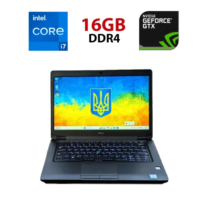 Ноутбук Dell Latitude 5491 / 14" (1920x1080) TN / Intel Core i7-8850H (6 (12) ядер по 2.6 - 4.3 GHz) / 16 GB DDR4 / 512 GB SSD / nVidia GeForce MX130, 2 GB GDDR5, 64-bit / WebCam б/в - зображення 1