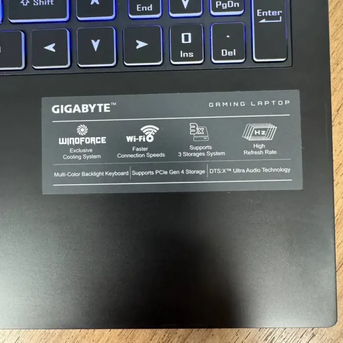 Ігровий ноутбук Б-клас Gigabyte G5 GD / 15.6" (1920x1080) IPS / Intel Core i5-11400H (6 (12) ядер по 2.7 - 4.5 GHz) / 16 GB DDR4 / 512 GB SSD / nVidia GeForce RTX 3050, 4 GB GDDR6, 128-bit / WebCam б/в - зображення 9