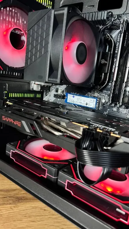 Збірка під замовлення: ігровий ПК Qube Crystal ARGB Black Tower / AMD Ryzen 5 5500 (6 (12) ядер по 3.6 - 4.2 GHz) / 32 GB DDR4 / 1000 GB SSD M.2 / AMD Radeon RX 6700 XT, 12 GB GDDR6, 192-bit / 650W б/в - зображення 5