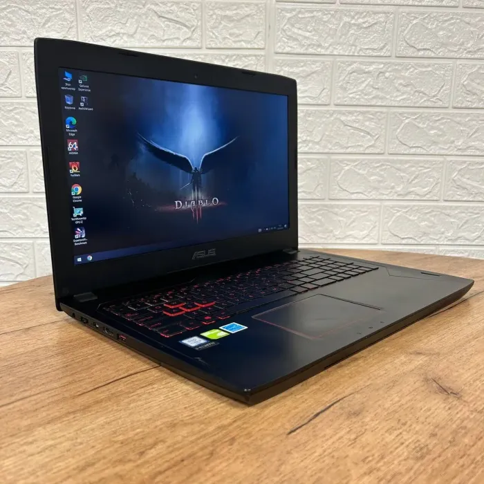 Ігровий ноутбук Asus FX502VM / 15.6" (1920x1080) TN / Intel Core i5-6300HQ (4 ядра по 2.3 - 3.2 GHz) / 16 GB DDR4 / 128 GB SSD M.2 + 1000 GB HDD / nVidia GeForce GTX 1060, 3 GB GDDR5, 192-bit / WebCam б/в - зображення 4