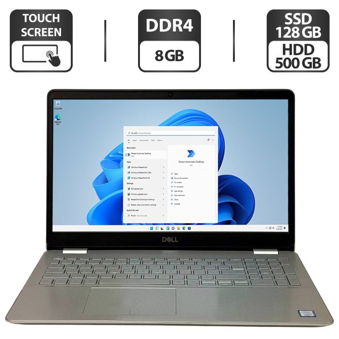 Ноутбук Б-клас Dell Inspiron 15 5584 / 15.6" (1920x1080) IPS Touch / Intel Core i7-8565U (4 (8) ядер по 1.8 - 4.6 GHz) / 8 GB DDR4 / 128 GB SSD + 500 GB HDD / Intel UHD Graphics / WebCam / Windwos 11 Pro б/в - зображення 1