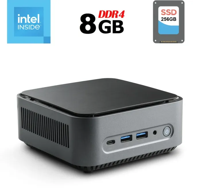 Неттоп CSL Narrow Box Premium 89485 CSL23062 USFF / Intel N200 (4 ядра по 1.8 - 3.7 GHz) / 8 GB DDR4 / 256 GB SSD / Intel UHD Graphics / DisplayPort / HDMI / Wi-Fi б/в - зображення 1