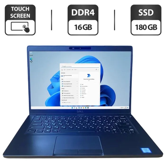 Ультрабук Dell Latitude 5400 / 14" (1920x1080) TN Touch / Intel Core i5-8350U (4 (8) ядра по 1.7 - 3.6 GHz) / 16 GB DDR4 / 180 GB SSD / Intel UHD Graphics 620 / WebCam б/в - зображення 1