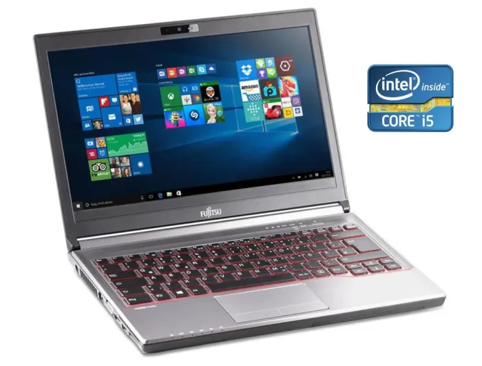Ноутбук Б-клас Fujitsu Lifebook E736 / 13.3" (1366x768) TN / Intel Core i5-6300U (2 (4) ядра по 2.4 - 3.0 GHz) / 8 GB DDR4 / 500 GB HDD / Intel HD Graphics 520 / WebCam / Win 10 Pro б/в - зображення 1