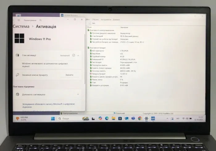 Ультрабук Б-клас Lenovo ThinkBook 14 G2 ITL / 14" (1920x1080) IPS / Intel Core i5-1135G7 (4 (8) ядра по 2.4 - 4.2 GHz) / 8 GB DDR4 / 256 GB SSD NVMe / Intel Iris Xe Graphics / WebCam / Win 10 Pro б/в - зображення 9