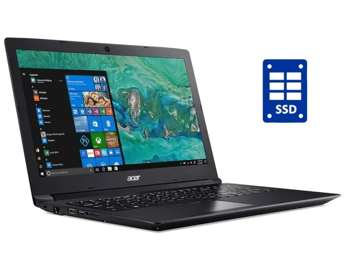 Ноутбук Б-клас Acer Aspire 3 A315-31 / 15.6" (1366x768) TN / Intel Celeron N3350 (2 ядра по 1.1 - 2.4 GHz) / 4 GB DDR3 / 128 GB SSD / Intel HD Graphics 500 / WebCam б/в - зображення 1