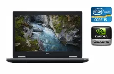 Мобільна робоча станція Dell Precision 7530 / 15.6" (1920x1080) IPS / Intel Core i5-8400H (4 (8) ядра по 2.5 - 4.2 GHz) / 32 GB DDR4 / 480 GB SSD / nVidia Quadro P2000, 4 GB GDDR5, 128-bit / TouchID / Windows 10 б/в