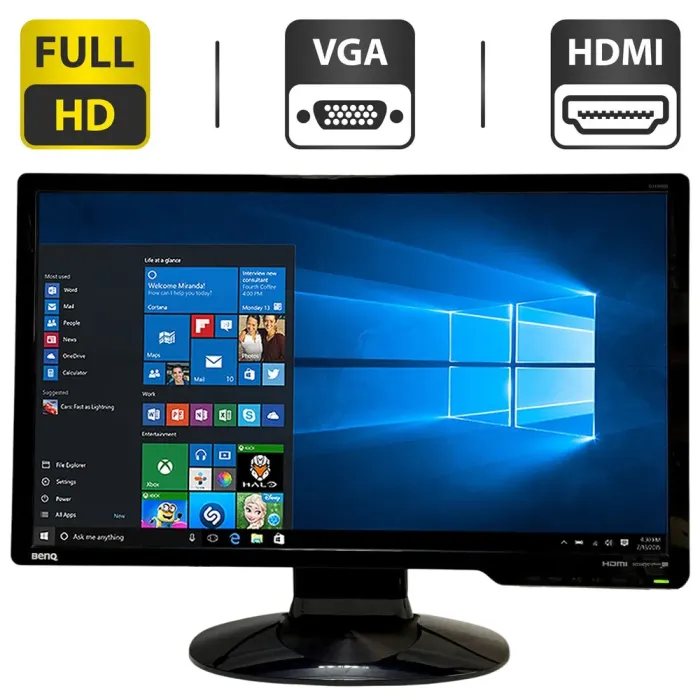 Монітор BenQ G2420HD / 24" (1920x1080) TN / VGA, DVI, HDMI / VESA 100x100 + Кабель живлення б/в - зображення 1