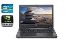 Мобільна робоча станція Б-клас Fujitsu Celsius H780 / 15.6" (1920x1080) IPS / Intel Core i7-8750H (6 (12) ядер по 2.2 - 4.1 GHz) / 16 GB DDR4 / 512 GB SSD / nVidia Quadro P600, 4 GB GDDR5, 128-bit / USB Type-C / HDMI б/в