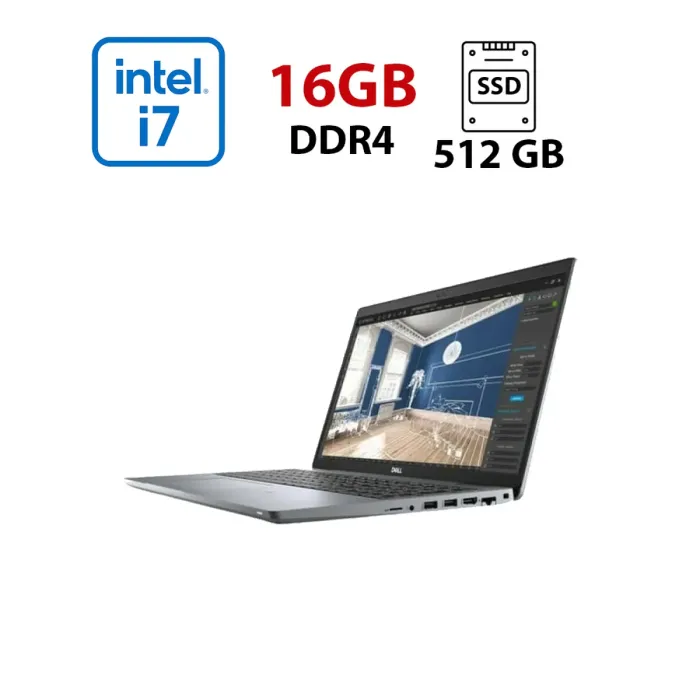 Ноутбук Б-клас Dell Precision 3560 / 15.6" (1920x1080) IPS / Intel Core i7-1185G7 (4 (8) ядра по 1.2 - 4.8 GHz) / 16 GB DDR4 / 512 GB SSD / Intel Iris Xe Graphics / WebCam б/в - зображення 1