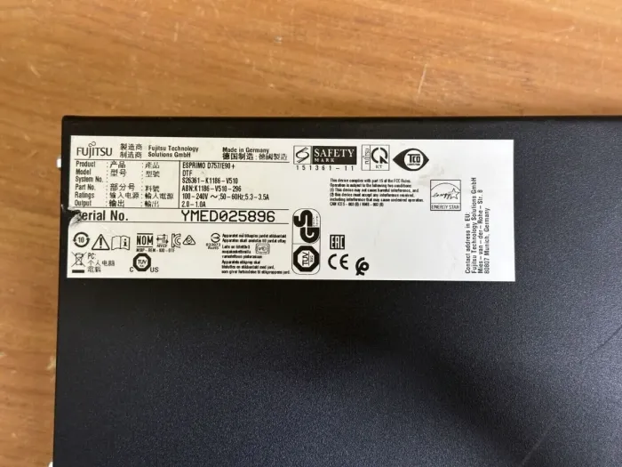 Компьютер Fujitsu Esprimo D757 E90+ SFF / Intel Core i5-6600 (4 ядра по 3.3 - 3.9 GHz) / 8 GB DDR4 / 240 GB SSD / Intel HD Graphics 530 / 280W / DVD-ROM / DisplayPort б/в - зображення 5