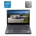 Ультрабук Б-клас Lenovo ThinkPad T470 / 14" (1920x1080) IPS / Intel Core i7-7600U (2 (4) ядра по 2.8 - 3.9 GHz) / 8 GB DDR4 / 240 GB SSD / Intel HD Graphics 520 / WebCam / TouchID / Windows 10 б/в