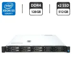 Сервер Dell PowerEdge R430 1U / 2x Intel Xeon E5-2690 v3 (12 (24) ядер з частотою 2,6 - 3,5 ГГц) / 128 ГБ DDR4 / 2x 512 ГБ SSD / iDRAC8 з контролером життєвого циклу / 2x 550 Вт б/в