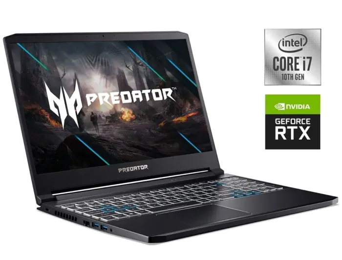 Ігровий ноутбук Acer Predator Helios 300 PH315-53 / 15.6" (1920x1080) IPS / Intel Core i7-10750H (6 (12) ядер по 2.6 - 4.8 GHz) / 16 GB DDR4 / 512 GB SSD / nVidia GeForce RTX 2060, 6 GB GDDR6, 192-bit / WebCam б/в - зображення 1