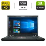 Мобільна робоча станція  Б-клас Lenovo Thinkpad W510 / 15.6" (1920x1080) TN / Intel Core i7-820QM (4 (8) ядра по 1.73 - 3.06 GHz) / 10 GB DDR3 / 320 GB HDD / nVidia Quadro FX 880M, 1 GB GDDR3, 128-bit / WebCam / DVD-ROM / DisplayPort / Windows 10 Pro б/в