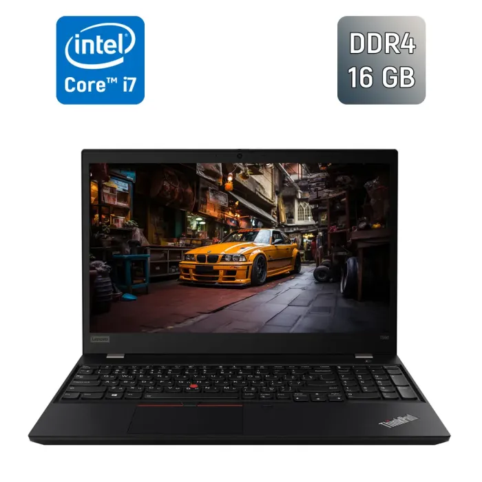 Ультрабук Lenovo ThinkPad T590 / 15.6" (1920x1080) IPS / Intel Core i7-8565U (4 (8) ядра по 1.8 - 4.6 GHz) / 16 GB DDR4 / 512 GB SSD / Intel UHD Graphics 620 / WebCam / TouchID / Windows 10 б/в - зображення 1
