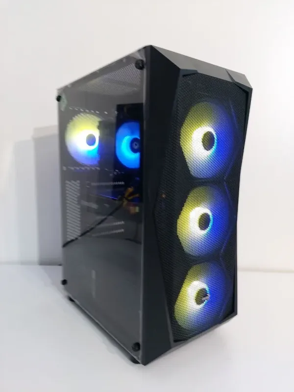 Ігровий ПК AeroCool PGS FALCON-A-BK-V1 FRGB Tower / Intel Core i5-8400 (6 ядер 2,8 - 4,0 ГГц) / 32 ГБ DDR4 / 256 ГБ M.2 SSD + 512 ГБ M.2 SSD + 500 ГБ HDD / AMD Radeon RX 5700, 8 ГБ GDDR6, 256-біт / 600 Вт б/в - зображення 2
