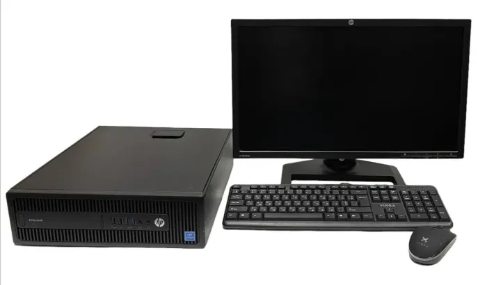 Комплект ПК: HP EliteDesk 800 G2 SFF / Intel Core i3-6100 (2 (4) ядра по 3.7 GHz) / 16 GB DDR4 / 500 GB HDD / Intel HD Graphics 530 + Монітор HP ZR2240w / 22" (1920x1080) TN / VGA, DVI, HDMI, DisplayPort, USB б/в - зображення 2