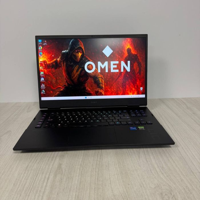 Ігровий ноутбук HP Omen 17-ck0020ca / 17,3" (2560x1440) IPS / Intel Core i7-11800H (8 (16) ядер по 2,3 - 4,6 ГГц) / 16 ГБ DDR4 / 1000 ГБ SSD M.2 NVMe / nVidia GeForce RTX 3070, 8 ГБ GDDR6, 256-біт / Веб-камера б/в - зображення 2