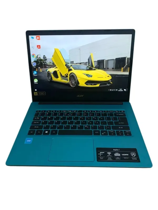 Ультрабук Acer Aspire 1 A114-33-C0J7 / 14" (1920x1080) IPS / Intel Celeron N4500 (2 ядра по 1.1 - 2.8 GHz) / 8 GB DDR4 / 120 GB eMMC + 128 GB SSD M.2 / Intel UHD Graphics / WebCam / Win 10 Home б/в - зображення 2