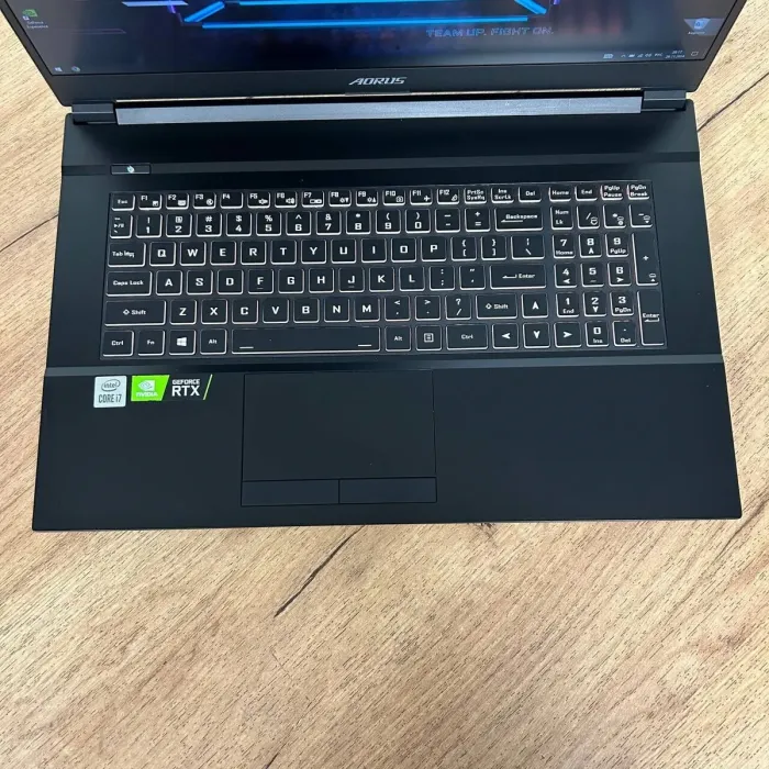 Ігровий ноутбук Б-клас Gigabyte Aorus 7 KB / 17.3" (1920x1080) IPS / Intel Core i7-10750H (6 (12) ядер по 2.6 - 5.0 GHz) / 16 GB DDR4 / 512 GB SSD / nVidia GeForce RTX 2060, 6 GB GDDR6, 192-bit / WebCam б/в - зображення 7