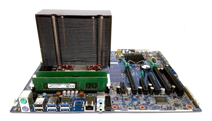 Комплект: Материнська плата HP Z440 / Intel Xeon E5-2699 v3 (18 (36) ядер по 2.3 - 3.6 GHz) / 32 GB DDR4 / Socket LGA 2011 v3+v4 / NVMe boot + оригінальний кулер HP 749554-001 б/в - зображення 2