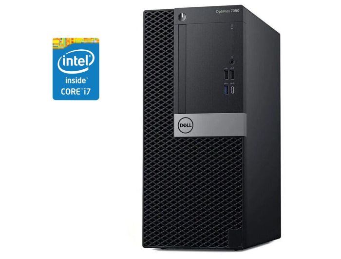 ПК Dell OptiPlex 7050 Tower / Intel Core i7-6700 (4 (8) ядра по 3.4 - 4.0 GHz) / 32 GB DDR4 / 256 GB SSD / Intel HD Graphics 630 / Win 10 б/в - зображення 1