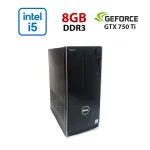 Ігровий ПК Dell Inspirion 3650 / Intel Core i5-6500 (4 ядра 3,2 - 3,6 ГГц) / 8 ГБ DDR3 / 256 ГБ SSD / nVidia GeForce GTX 750 Ti, 2 ГБ GDDR5, 128-біт / Wi-Fi+Bluetooth / DVD / Win 10 Home Lic б/в