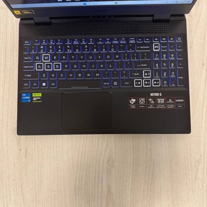 Ігровий ноутбук Acer Nitro 5 AN515-58 / 15.6" (1920x1080) IPS / Intel Core i5-12500H (12 (16) ядер по 3,3 - 4,5 ГГц) / 16 ГБ DDR5 / 512 ГБ SSD NVMe / nVidia GeForce RTX 4050, 6 ГБ GDDR6, 96-біт / WebCam б/в - зображення 7