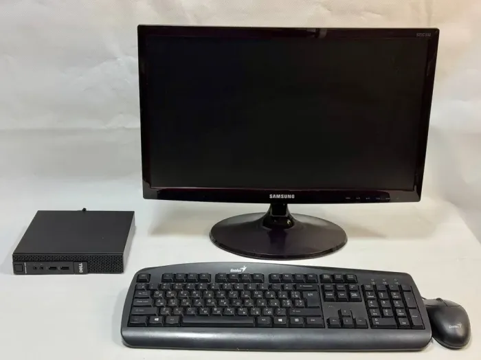 Комплект ПК: Dell Optiplex 3020M USFF / Intel Core i3-4160T (2 (4) ядра по 3.1 GHz) / 8 GB DDR3 / 128 GB SSD / Intel HD Graphics 4400 / Wi-Fi + Монітор Samsung S22C300B / 22" (1920x1080) TN / VGA б/в - зображення 3
