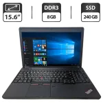 Ноутбук Б-клас Lenovo ThinkPad E535 / 15.6" (1366x768) TN / AMD A8-4500M (4 ядра по 1.9 - 2.8 GHz) / 8 GB DDR3 / 240 GB SSD / AMD Radeon HD 7640G Graphics / WebCam б/в