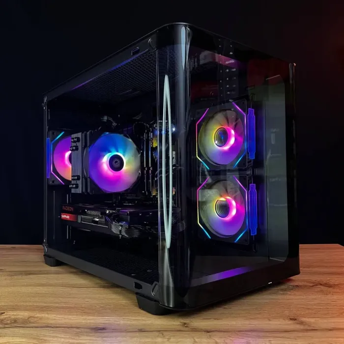 Збірка на замовлення: ігровий ПК AeroCool P300C-G-BK-v1 Black Tower / AMD Ryzen 7 7700 (8 (16) ядер по 3,8 - 5,3 ГГц) / 32 ГБ DDR5 / 1000 ГБ SSD M.2 / AMD Radeon RX 7800 XT, 16 GB GDDR6, 256-bit / 850W - зображення 2