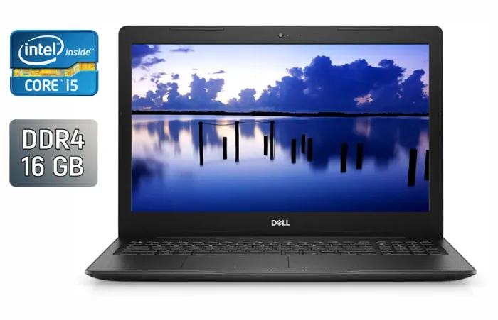 Ультрабук Dell Inspiron 3593 / 15.6" (1920x1080) IPS / Intel Core i5-1035G1 (4 (8) ядра по 1.0 - 3.6 GHz) / 16 GB DDR4 / 512 GB SSD / Intel UHD Graphics / WebCam / Windows 10 б/в - зображення 1
