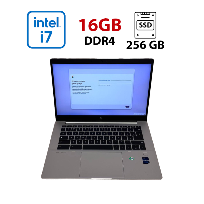 Ультрабук HP Elite c640 G3 Chromebook Enterprise / 14" (1536x864) IPS / Intel Core i7-1265U (10 (12) ядер по 3.6 - 4.8 GHz) / 16 GB DDR4 / 256 GB SSD / Intel UHD Graphics / WebCam / ChromeOS б/в - зображення 1
