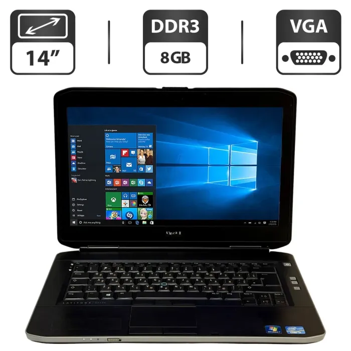 Ноутбук Dell Latitude E5430 / 14" (1366x768) TN / Intel Core i5-3320M (2 (4) ядра по 2.6 - 3.3 GHz) / 8 GB DDR3 / 320 GB HDD / Intel HD Graphics 4000 / WebCam / Windows 10 Pro б/в - зображення 1