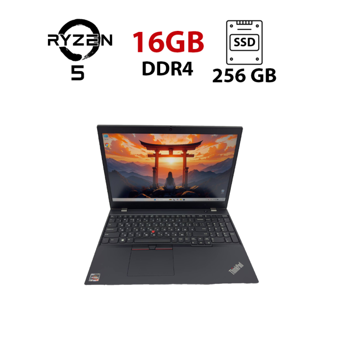Ультрабук Lenovo ThinkPad L15 Gen 2 / 15.6" (1920x1080) IPS / AMD Ryzen 5 Pro 5650U (6 (12) ядер по 2.3 - 4.2 GHz) / 16 GB DDR4 / 256 GB SSD M.2 / AMD Radeon RX Vega Graphics / WebCam б/в - зображення 1
