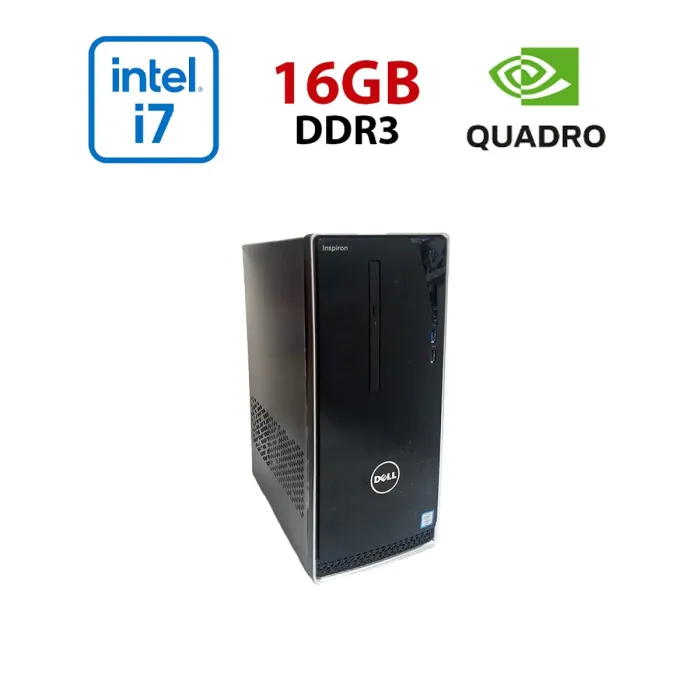ПК Dell Inspirion 3650 / Intel Core i7-6700K (4 (8) ядра по 4.0 - 4.2 GHz) / 16 GB DDR3 / 512 GB SSD / nVidia Quadro K2200, 4 GB GDDR5, 128-bit / Wi-Fi+Bluetooth / DVD / Win 10 Home Lic б/в - зображення 1
