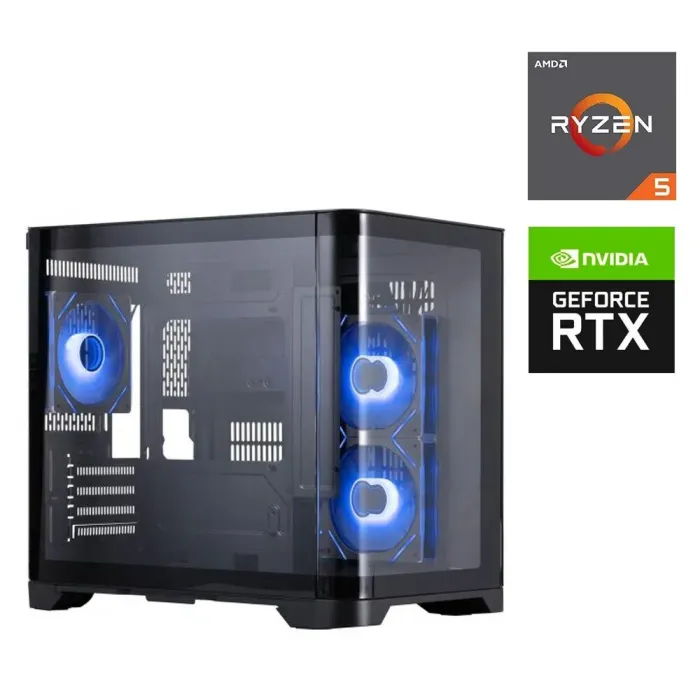 Ігровий ПК 1stPlayer UV5-BK-2FC7R-1FC7 STALKER Tower / AMD Ryzen 5 8400F (6 (12) ядер по 4.2 - 4.7 GHz) / 32 GB DDR5 / 1000 GB SSD M.2 / nVidia GeForce RTX 5060 Ti, 8 GB GDDR7, 128-bit б/в - зображення 1